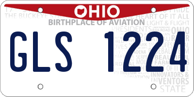 OH license plate GLS1224