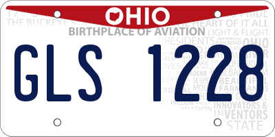 OH license plate GLS1228