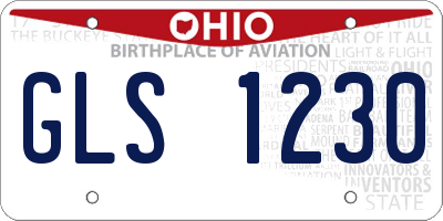 OH license plate GLS1230