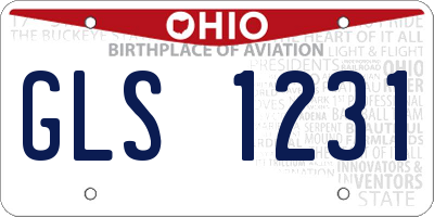 OH license plate GLS1231