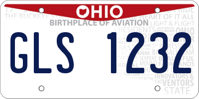 OH license plate GLS1232