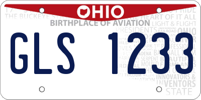 OH license plate GLS1233