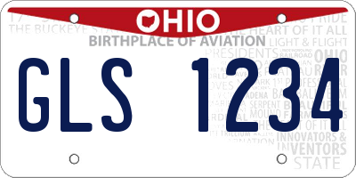 OH license plate GLS1234
