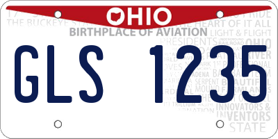 OH license plate GLS1235