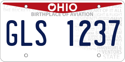 OH license plate GLS1237