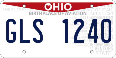 OH license plate GLS1240