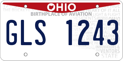 OH license plate GLS1243