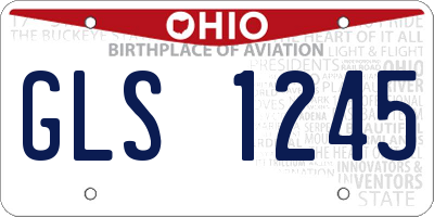 OH license plate GLS1245