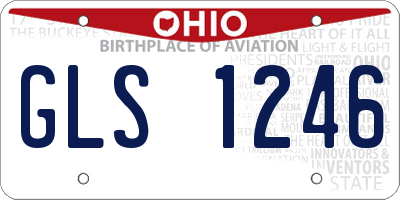 OH license plate GLS1246