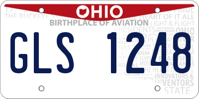 OH license plate GLS1248