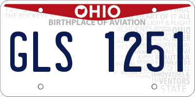 OH license plate GLS1251