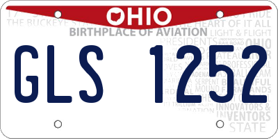 OH license plate GLS1252