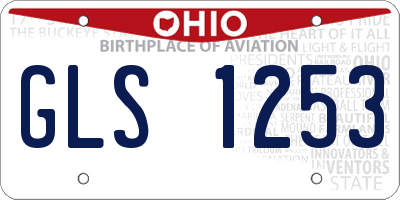 OH license plate GLS1253