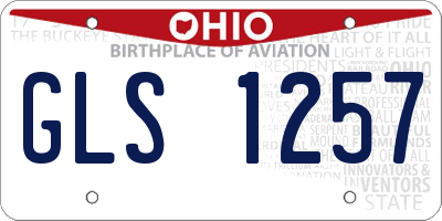 OH license plate GLS1257