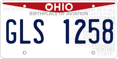 OH license plate GLS1258