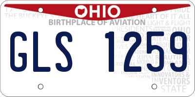 OH license plate GLS1259