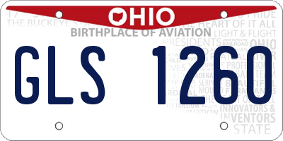 OH license plate GLS1260
