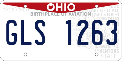 OH license plate GLS1263