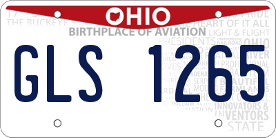 OH license plate GLS1265