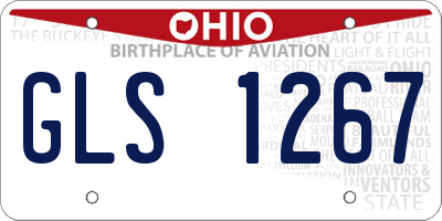 OH license plate GLS1267
