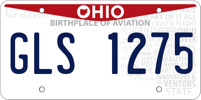 OH license plate GLS1275