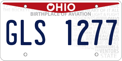 OH license plate GLS1277