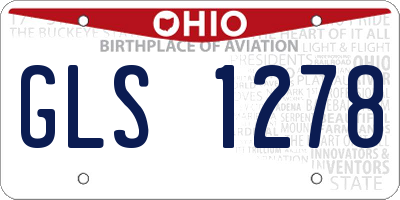 OH license plate GLS1278