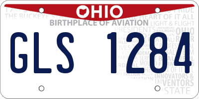 OH license plate GLS1284