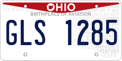OH license plate GLS1285