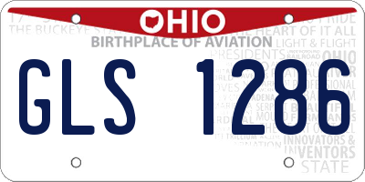 OH license plate GLS1286
