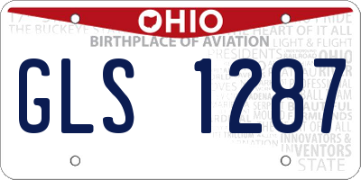 OH license plate GLS1287