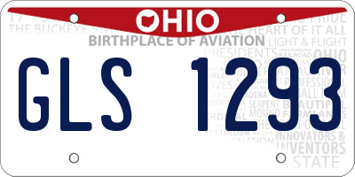 OH license plate GLS1293