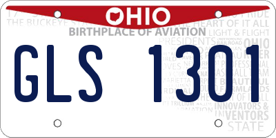 OH license plate GLS1301