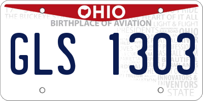 OH license plate GLS1303