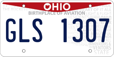 OH license plate GLS1307