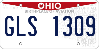 OH license plate GLS1309
