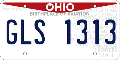 OH license plate GLS1313