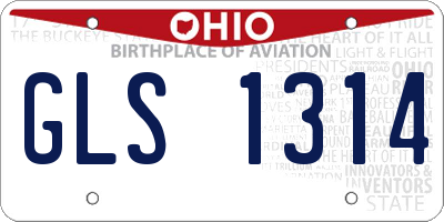 OH license plate GLS1314