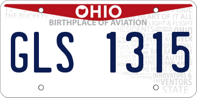 OH license plate GLS1315