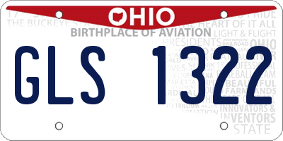 OH license plate GLS1322