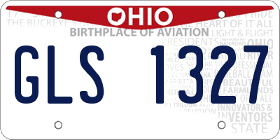 OH license plate GLS1327