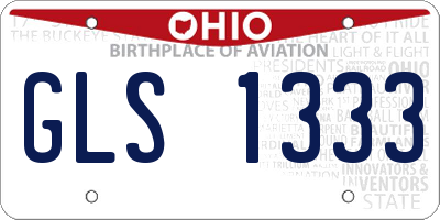 OH license plate GLS1333