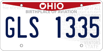 OH license plate GLS1335
