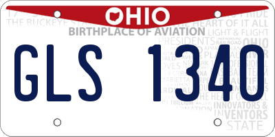 OH license plate GLS1340