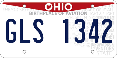 OH license plate GLS1342