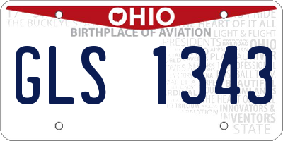 OH license plate GLS1343
