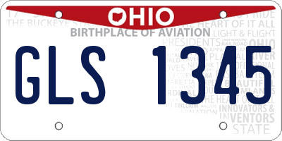 OH license plate GLS1345