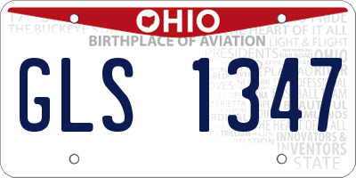 OH license plate GLS1347