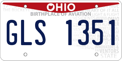 OH license plate GLS1351