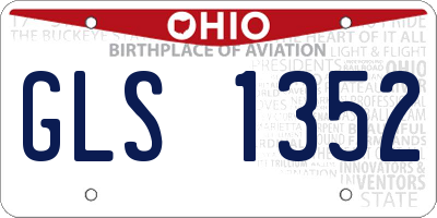 OH license plate GLS1352